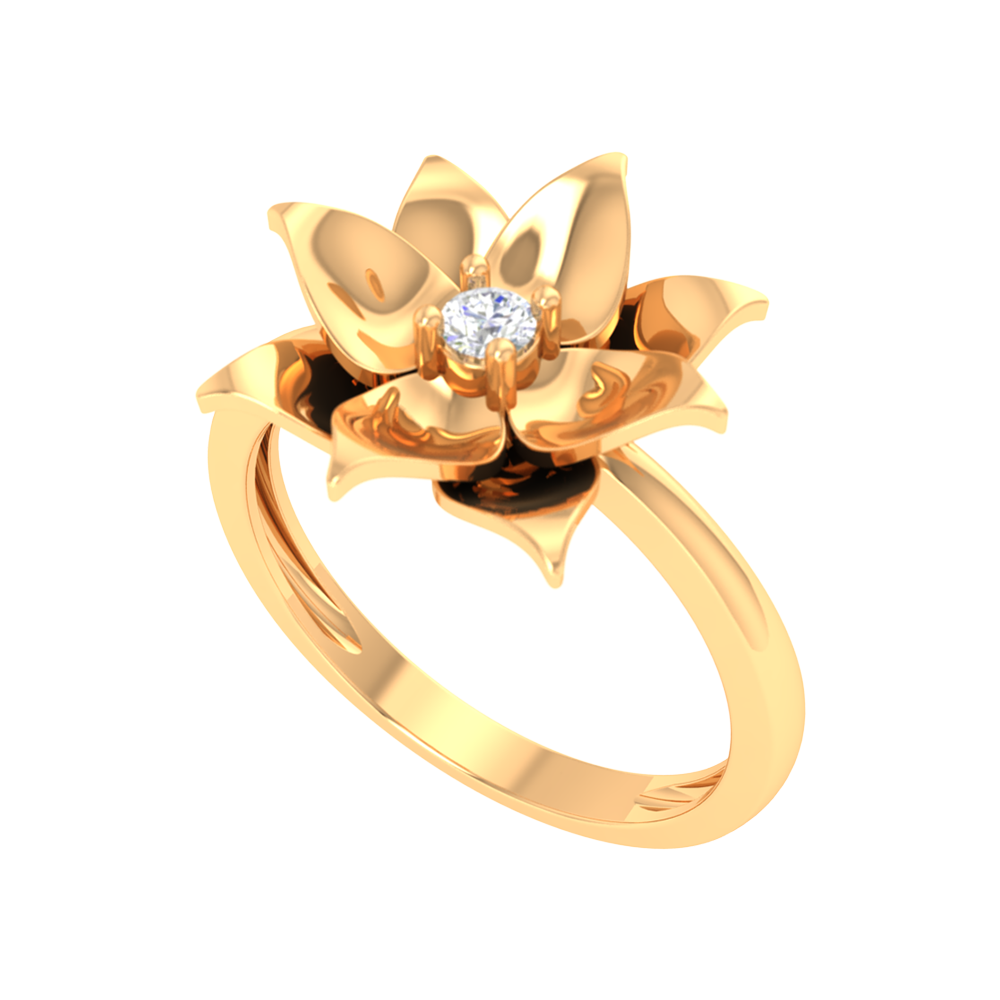 Flower World Ring In 925 Sterling Silver - Nine