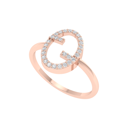 Fluer Domed Diamond Ring - One