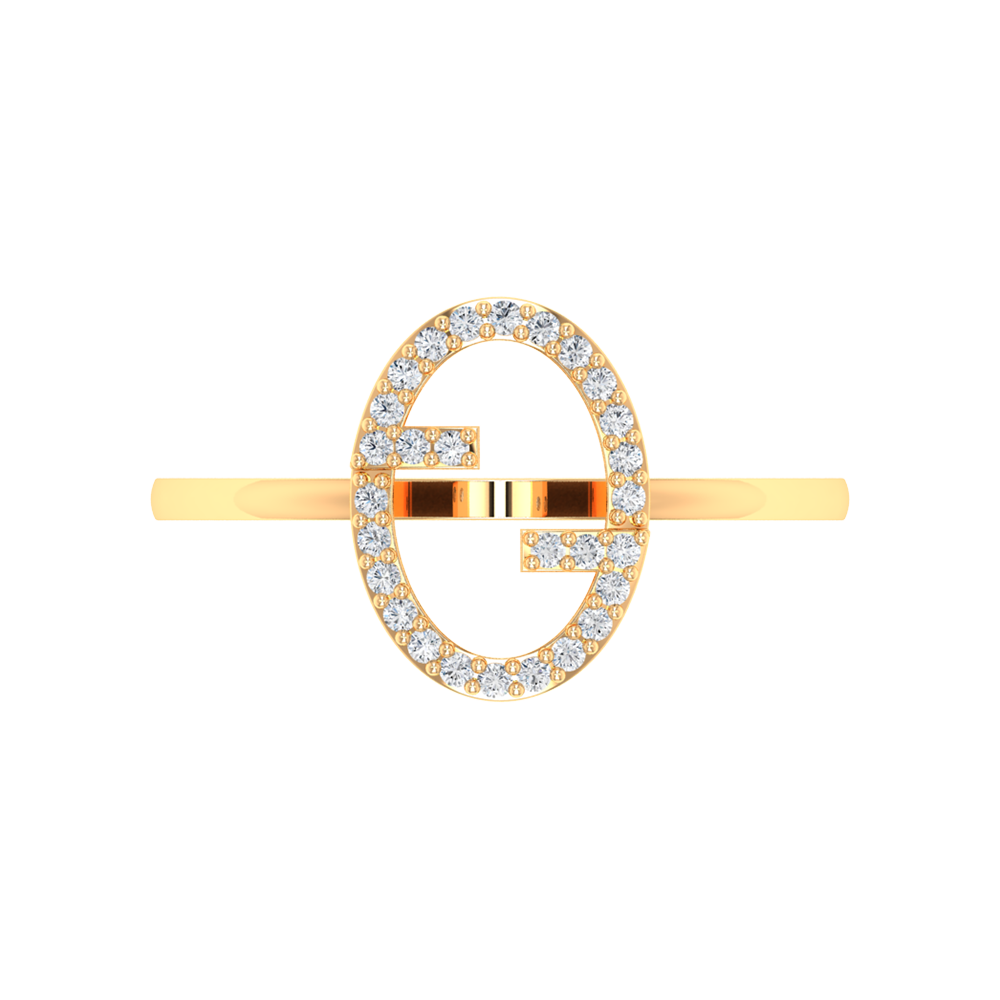 Fluer Domed Diamond Ring - Ten