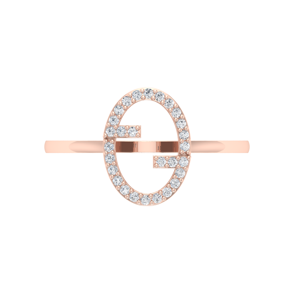 Fluer Domed Diamond Ring - Two