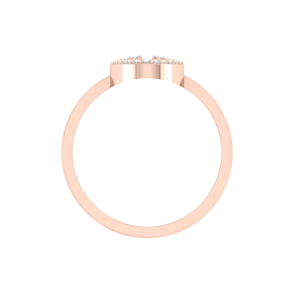 Fluer Domed Diamond Ring - Four