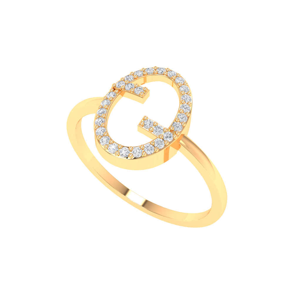 Fluer Domed Diamond Ring In 925 Sterling Silver - Nine