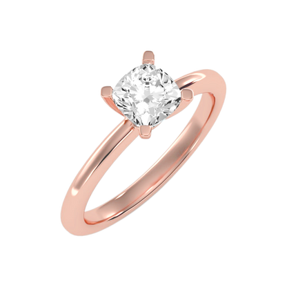 Foxy Solitaire Ring In 925 Sterling Silver - Ten