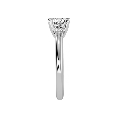 Foxy Solitaire Ring In 925 Sterling Silver - Three