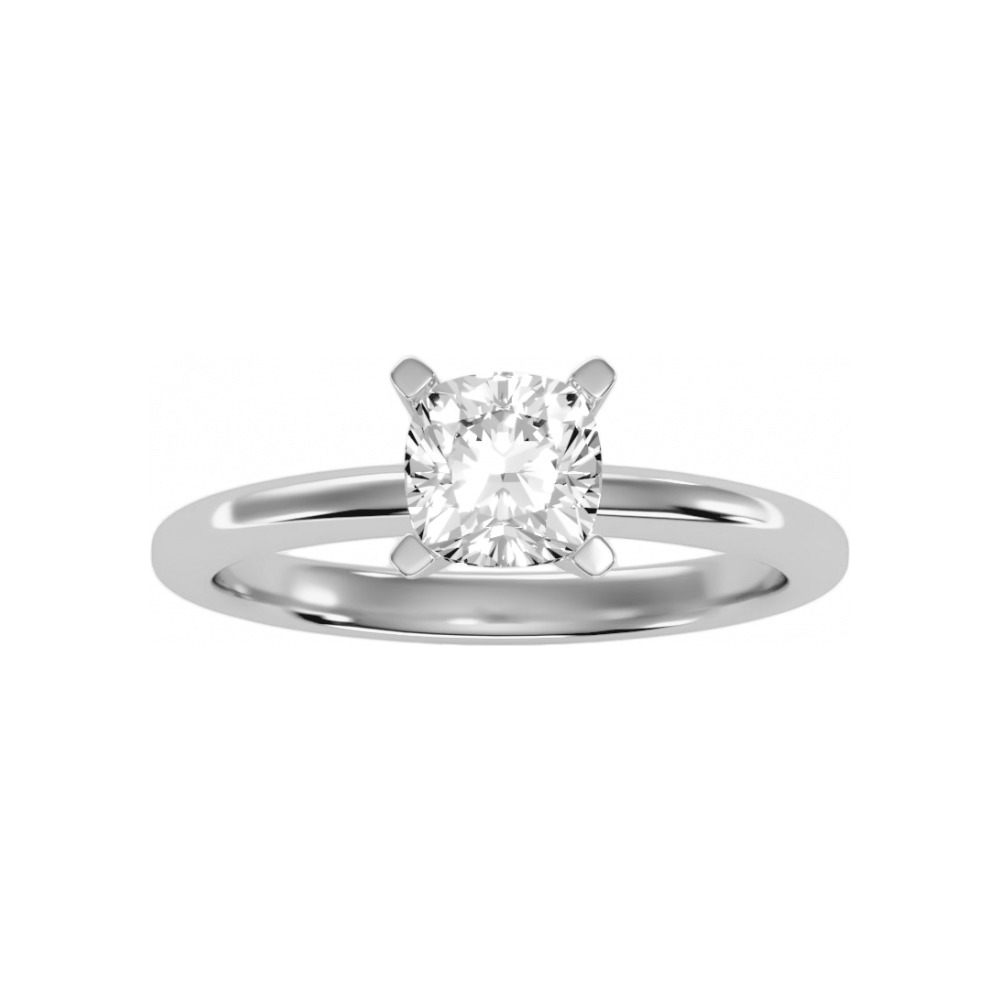 Foxy Solitaire Ring In 925 Sterling Silver - Four