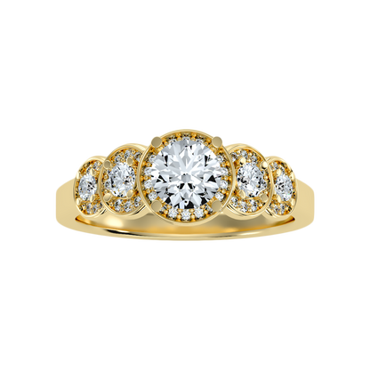 Fragrant Diamond Ring In 925 Sterling Silver - Ten