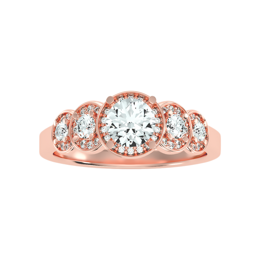 Fragrant Diamond Ring In 925 Sterling Silver - Two
