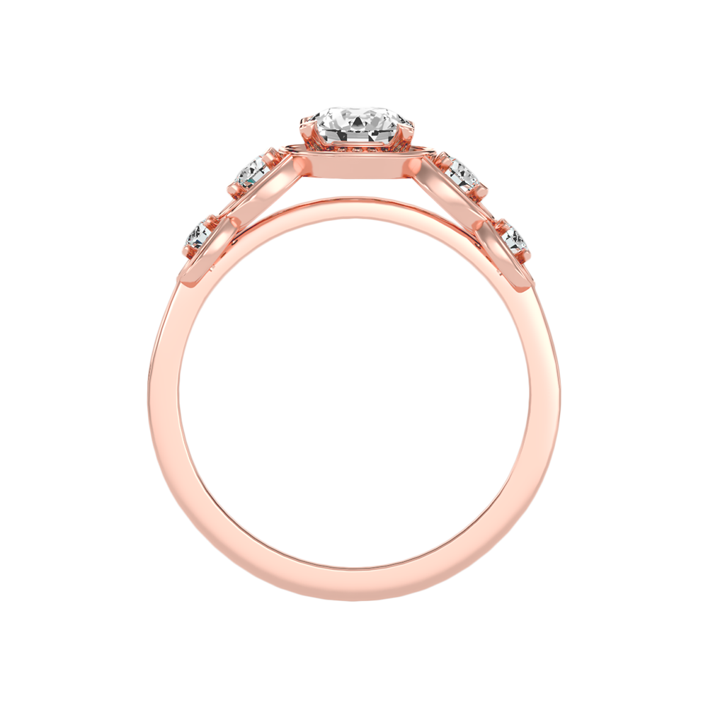 Fragrant Diamond Ring In 925 Sterling Silver - Four