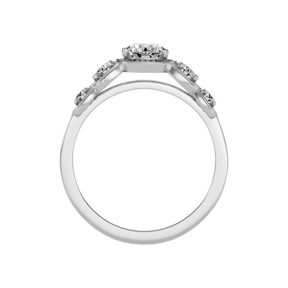 Fragrant Diamond Ring In 925 Sterling Silver - Eight