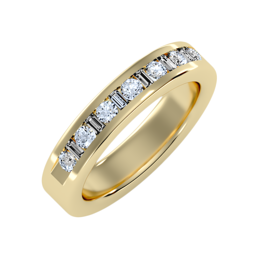 Frangtic Half Eternity Band In 925 Sterling Silver - One