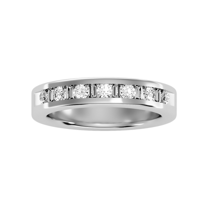 Frangtic Half Eternity Band In 925 Sterling Silver - Six