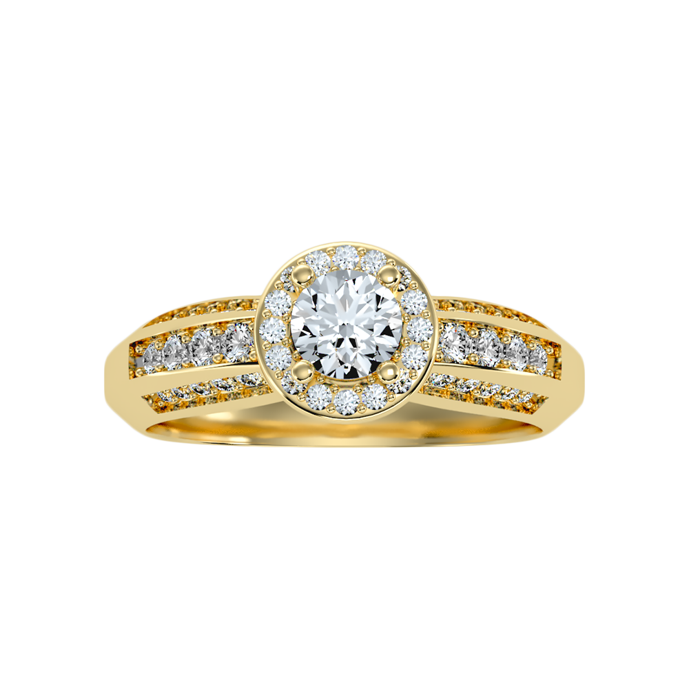 Frenesi Halo Ring In 925 Sterling Silver - Ten