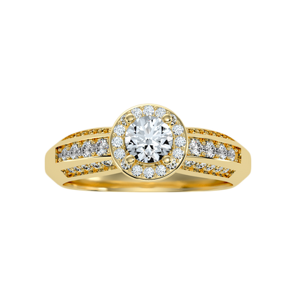 Frenesi Halo Ring In 925 Sterling Silver - Ten