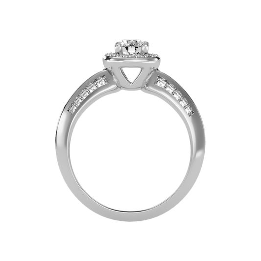 Frenesi Halo Ring In 925 Sterling Silver - Two