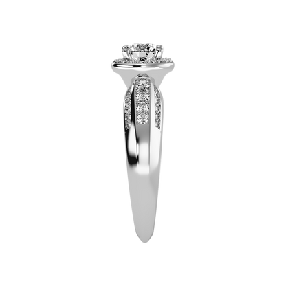 Frenesi Halo Ring In 925 Sterling Silver - Four