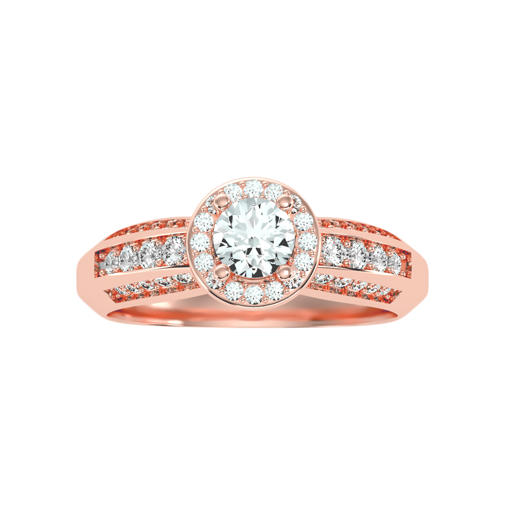Frenesi Halo Ring In 925 Sterling Silver - Six