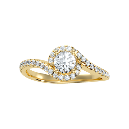 Frisky Diamond Ring In 925 Sterling Silver - Ten
