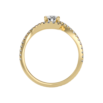 Frisky Diamond Ring In 925 Sterling Silver - Twelve