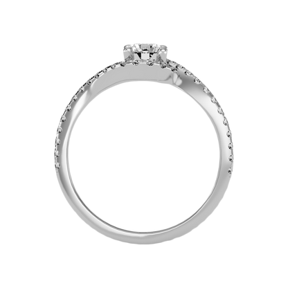 Frisky Diamond Ring In 925 Sterling Silver - Two