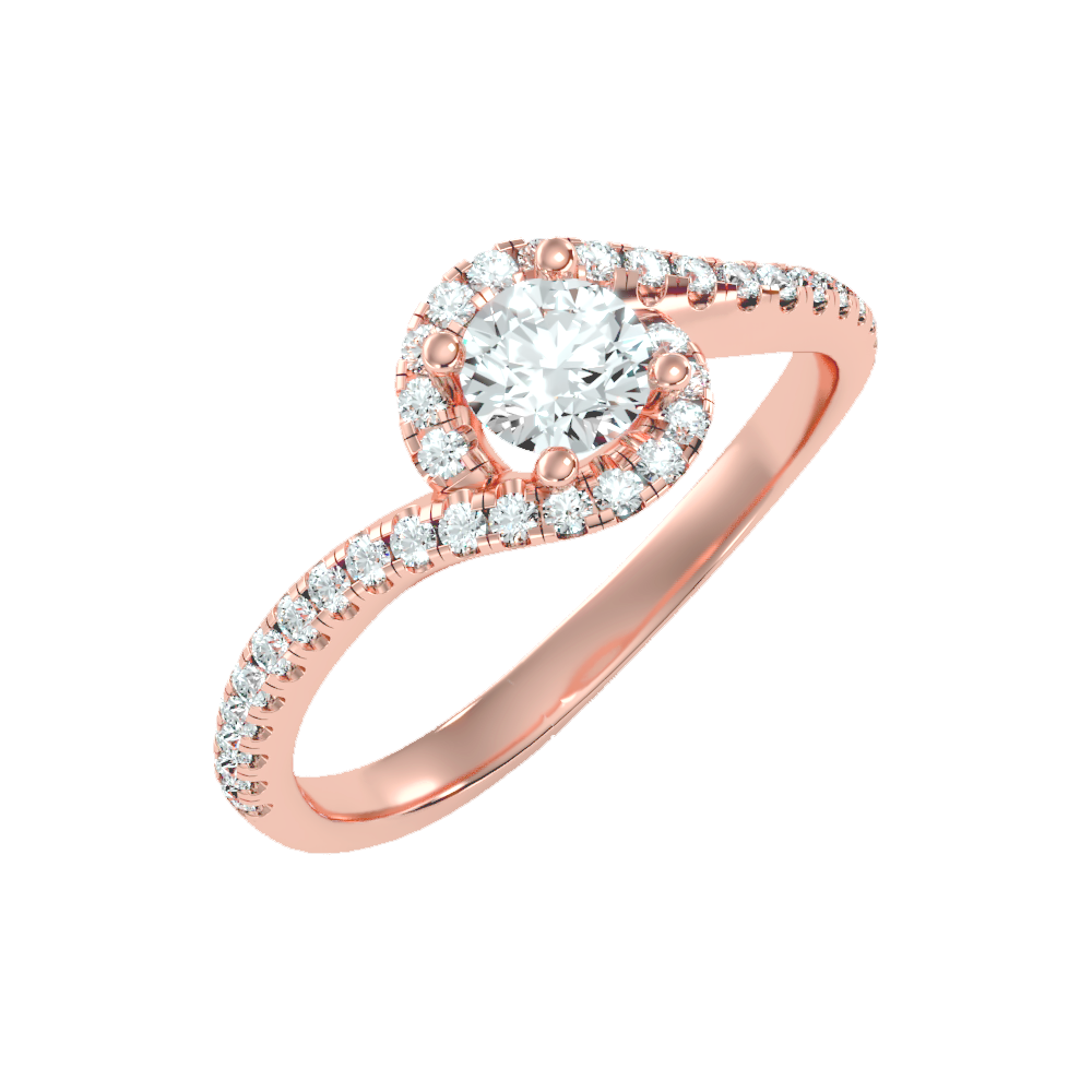 Frisky Diamond Ring In 925 Sterling Silver - Five