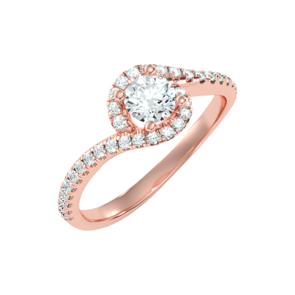 Frisky Diamond Ring In 925 Sterling Silver - Five
