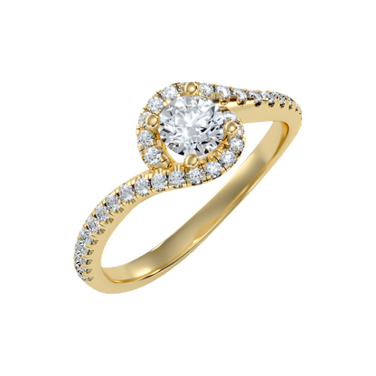 Frisky Diamond Ring In 925 Sterling Silver - Nine