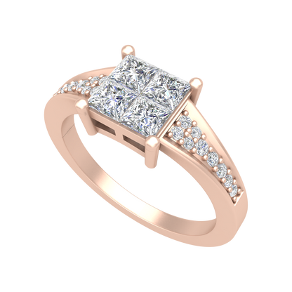 Fue Princess Solitaire Ring - One