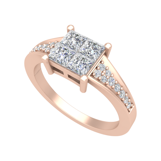 Fue Princess Solitaire Ring - One