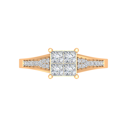 Fue Princess Solitaire Ring - Ten