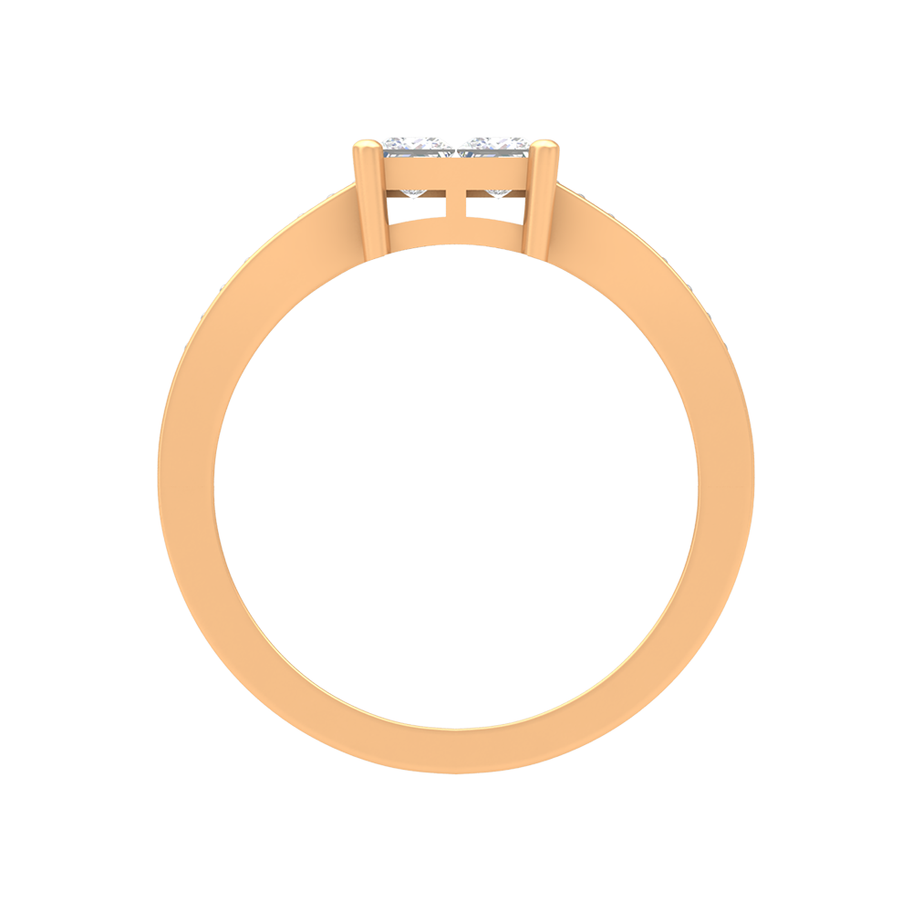 Fue Princess Solitaire Ring - Twelve