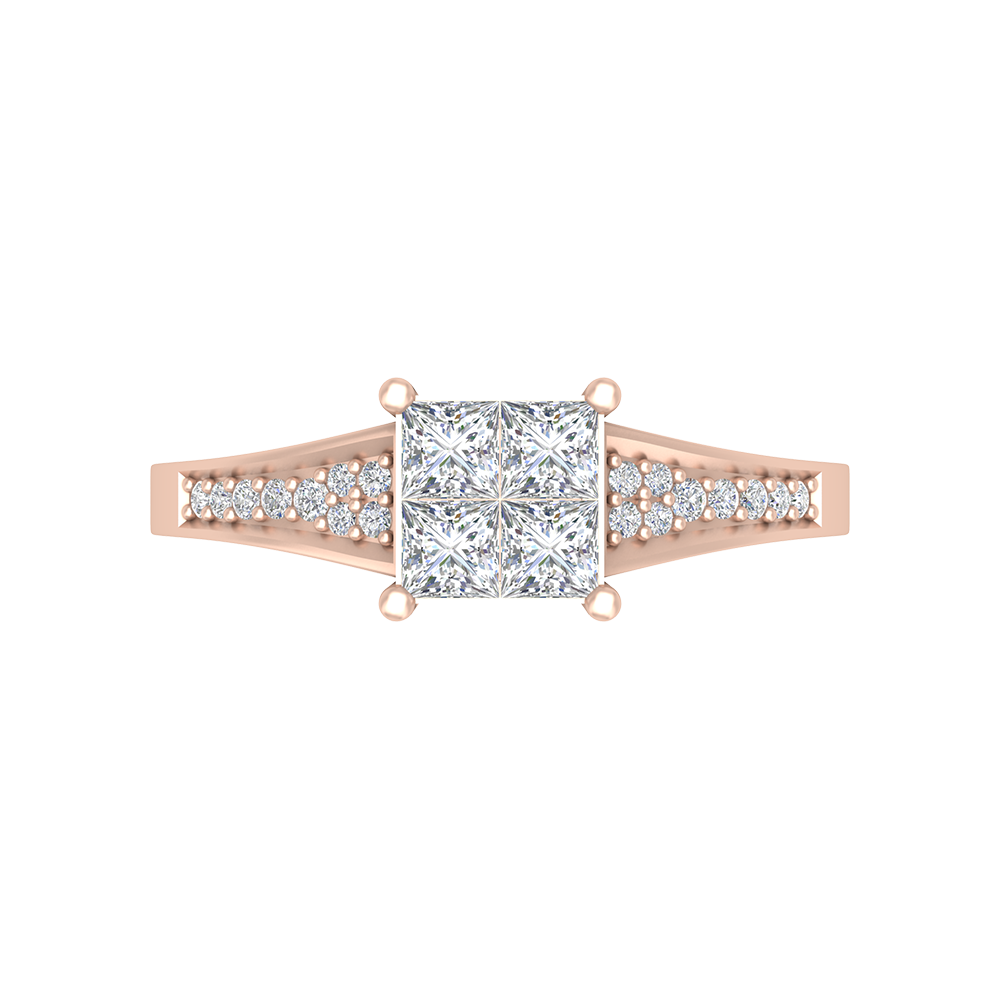 Fue Princess Solitaire Ring - Two