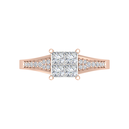 Fue Princess Solitaire Ring - Two