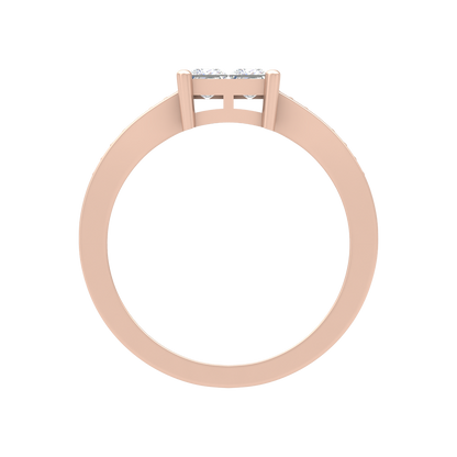 Fue Princess Solitaire Ring - Three
