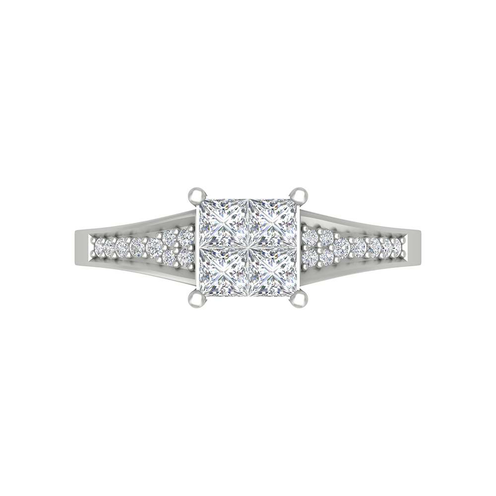 Fue Princess Solitaire Ring - Six