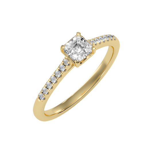 Garish Solitaire Ring In 925 Sterling Silver - One