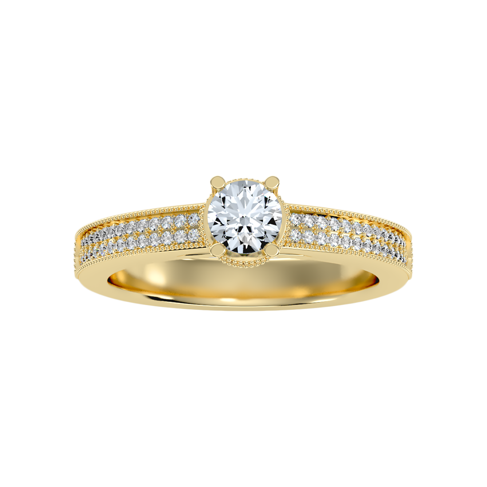 Gaz Solitaire Ring In 925 Sterling Silver - Ten