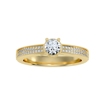 Gaz Solitaire Ring In 925 Sterling Silver - Ten