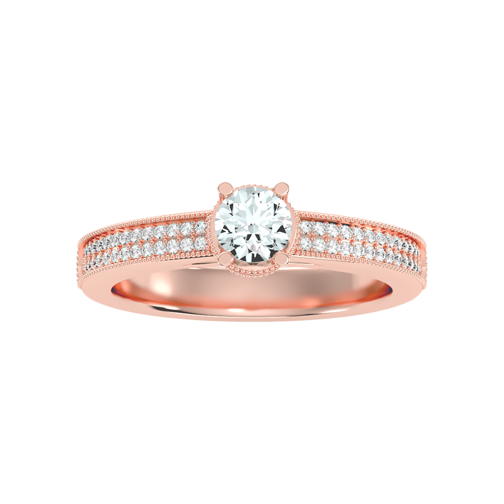 Gaz Solitaire Ring In 925 Sterling Silver - Three