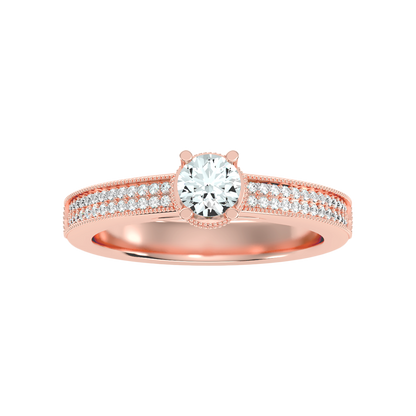 Gaz Solitaire Ring In 925 Sterling Silver - Three