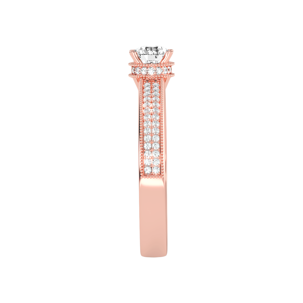 Gaz Solitaire Ring In 925 Sterling Silver - Four