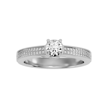 Gaz Solitaire Ring In 925 Sterling Silver - Six
