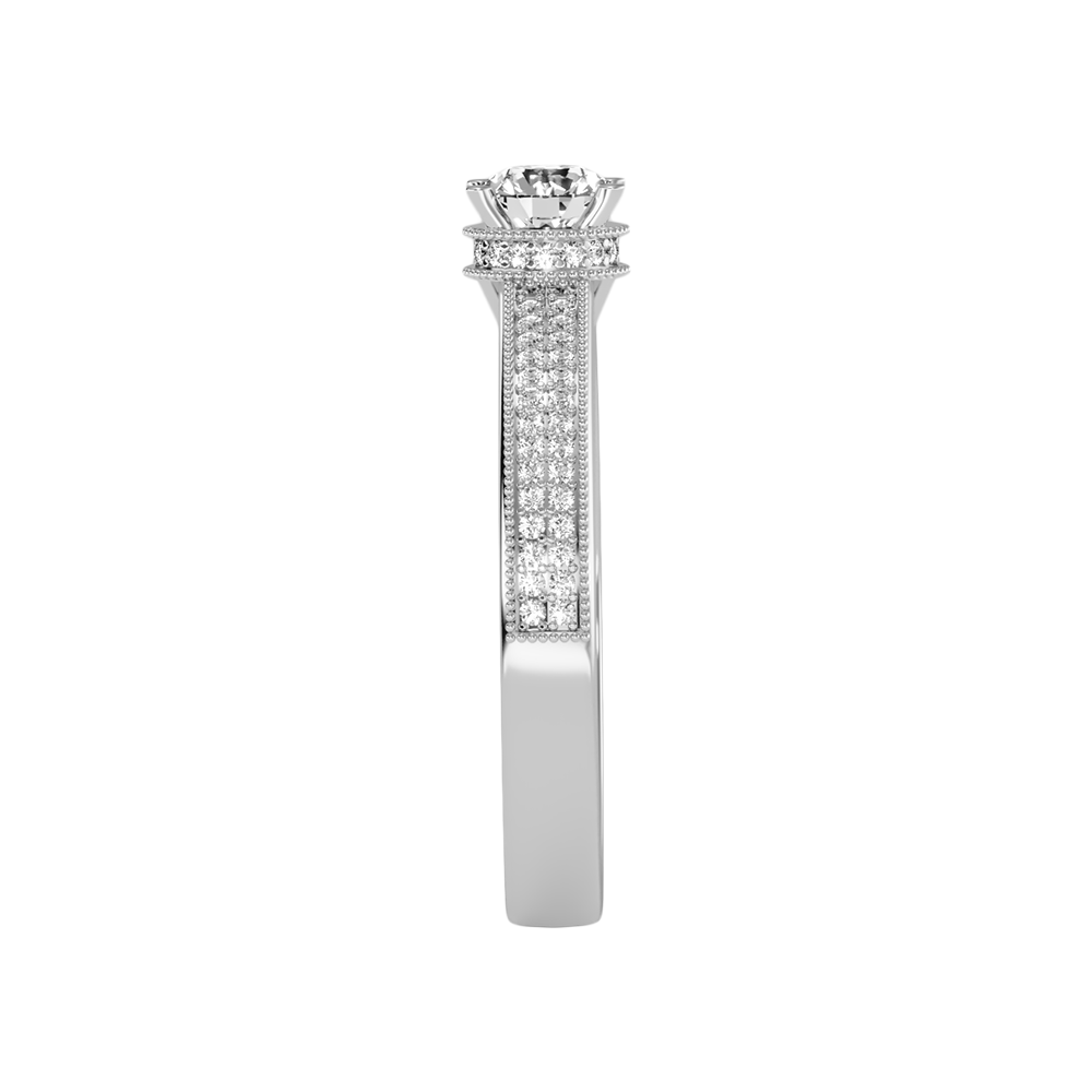 Gaz Solitaire Ring In 925 Sterling Silver - Seven