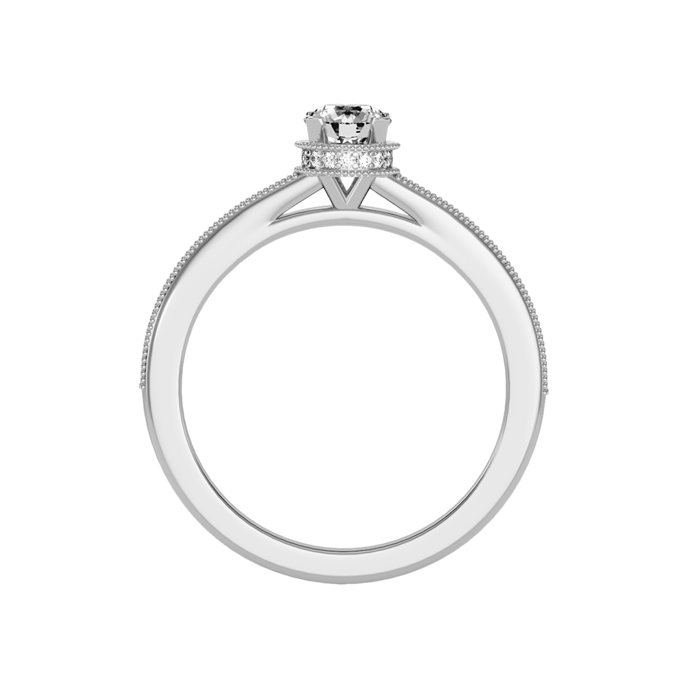 Gaz Solitaire Ring In 925 Sterling Silver - Eight