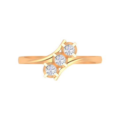 Gems Galore Tri Stone Ring In 925 Sterling Silver - Ten