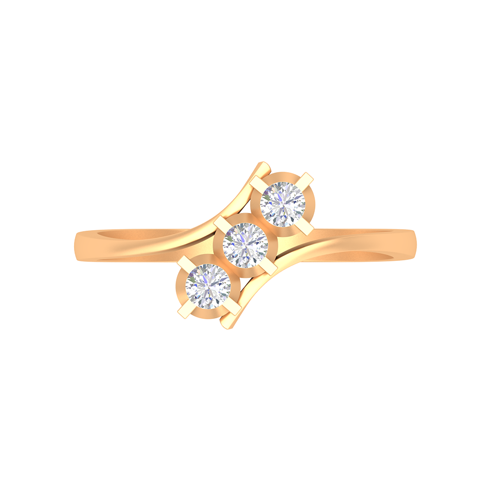 Gems Galore Tri Stone Ring - Ten