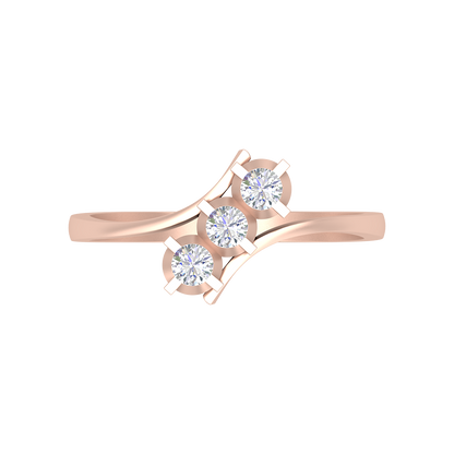 Gems Galore Tri Stone Ring In 925 Sterling Silver - Two