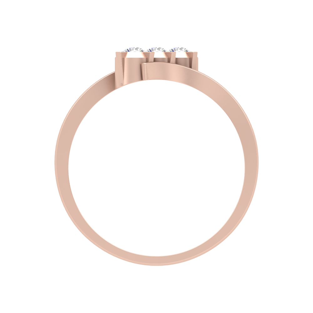 Gems Galore Tri Stone Ring In 925 Sterling Silver - Four