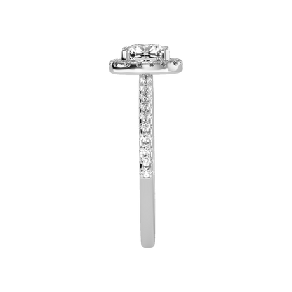 Genteel Solitaire Ring In 925 Sterling Silver - Four