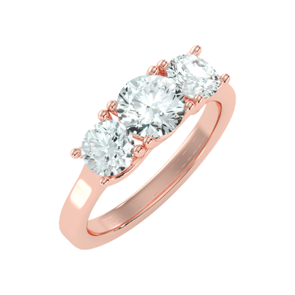 Gentle Three Stone Ring - One