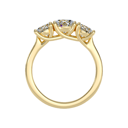 Gentle Three Stone Ring - Twelve